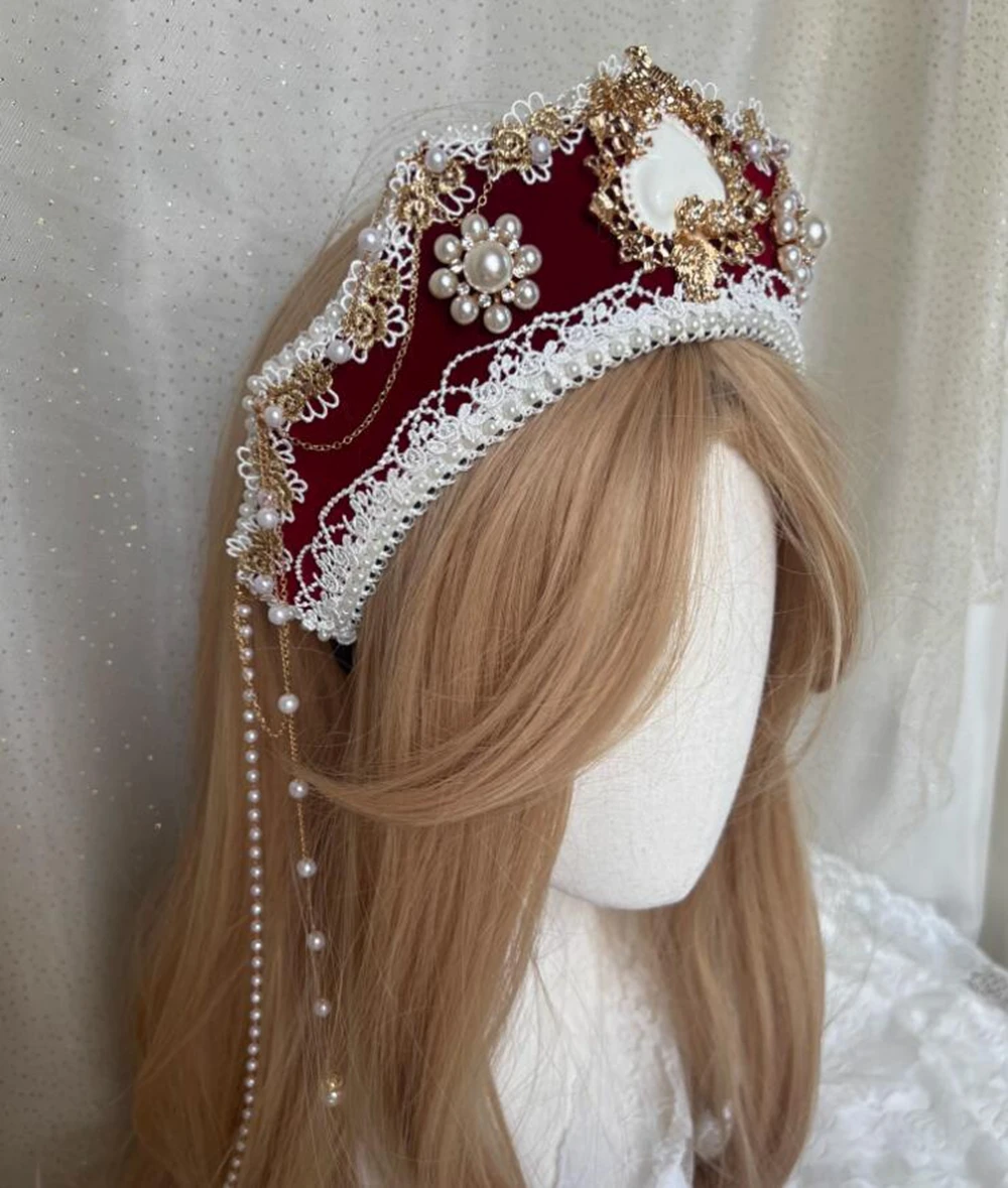 Medieval Elizabethan Headdress Renaissance Tudor Crown  display picture 3