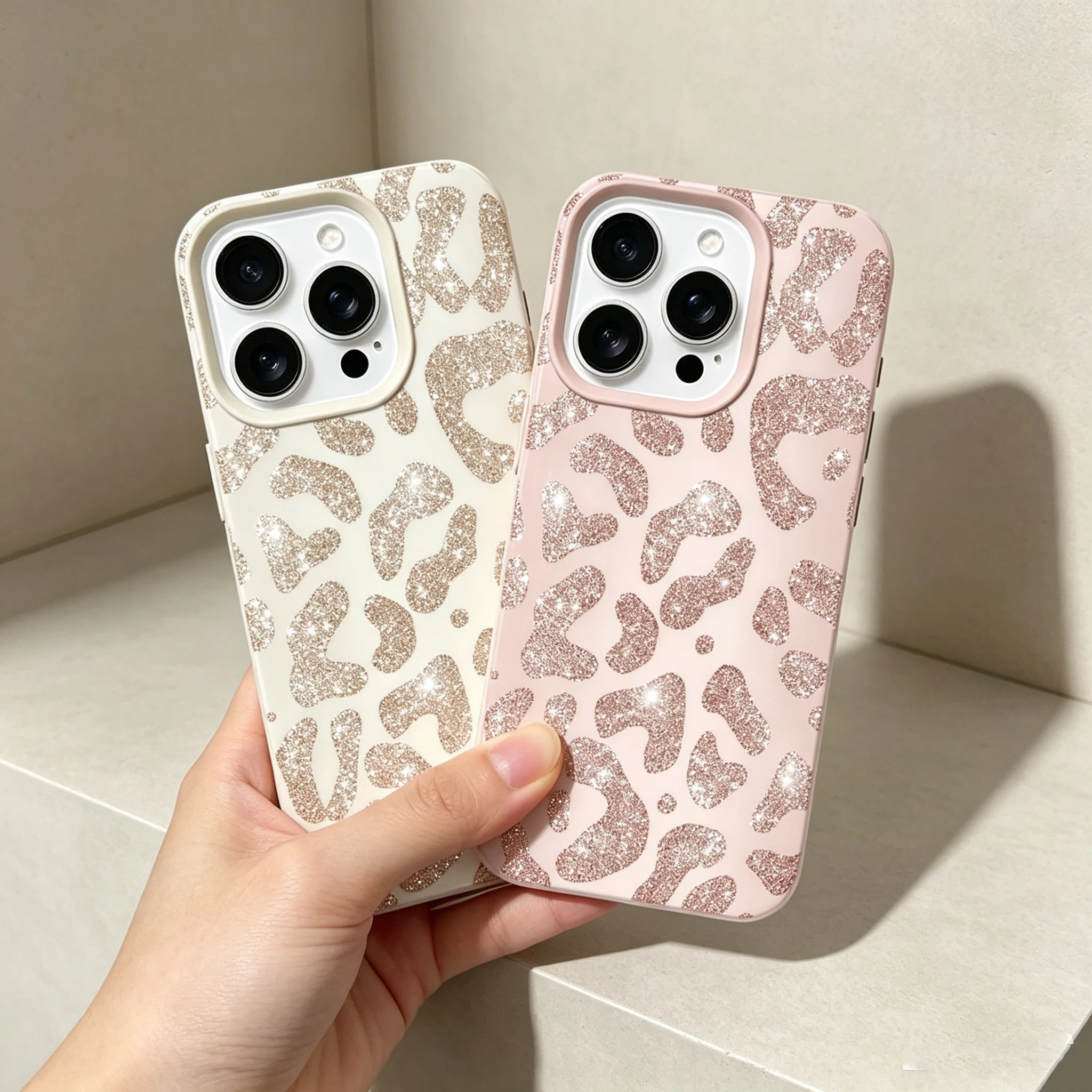 Pink Leopard Print Lichee leather pattern Phone Case For Samsung S26 S25 S24 S23 S22 S21 S20 S10 Plus FE Ultra 4G 5G Shockproof