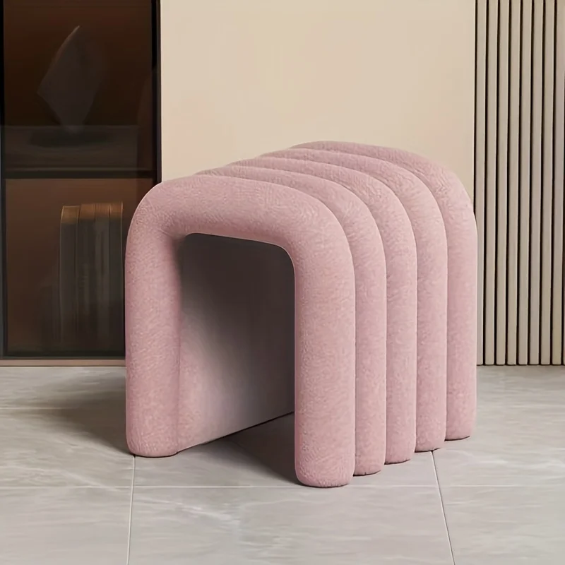 Modern Stool, Luxury Velvet Footrest & Makeup Bench, Versatile Accent Stool for Living Room, Bedroom, Hallway Decor