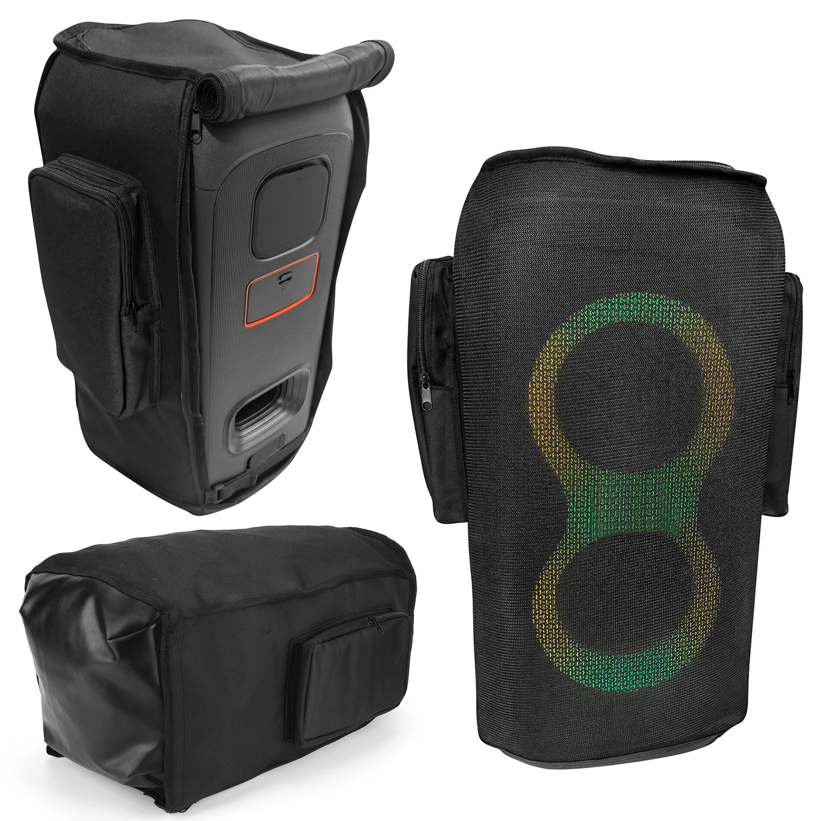 Carrying Case for JBL PARTYBOX 110/120 Travel Case Storage Bag with Microphone​ & Accessories Pocket Multi-Window Zipper Design