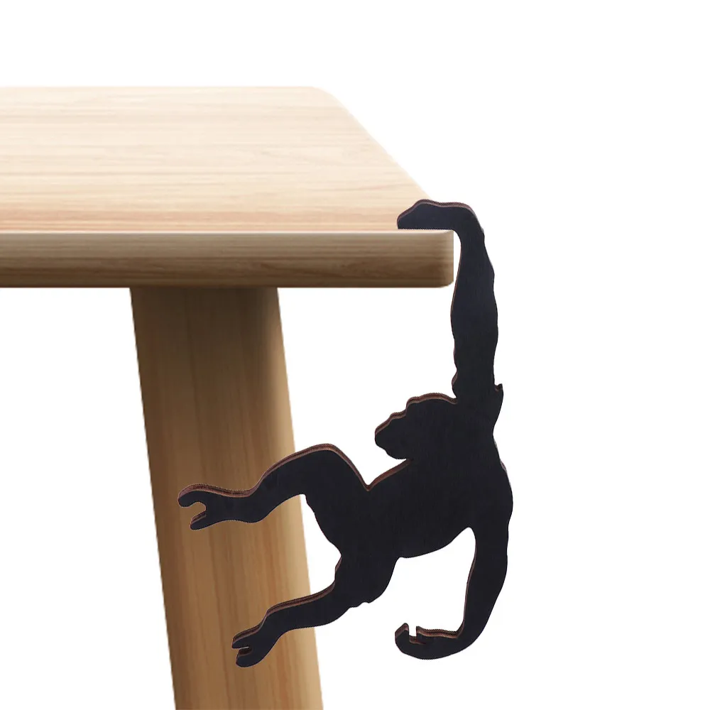 Practical Monkey Shaped Wall Decoration Hook Creative Storage Rack Key Hanger Novelty Wooden Banana Balance Hook Living Room