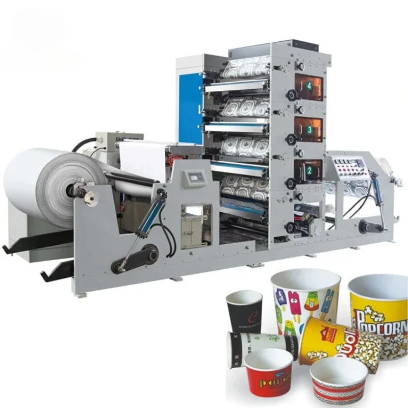 High Quality Paper Cup Blank Paper Cup Printing And Die Cutting Machine Paper Cup Flexo Flexographic Printing Machine Supplier