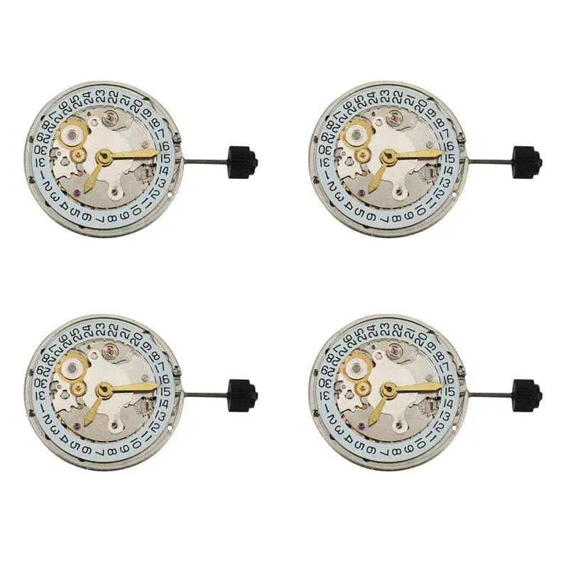 4X Direct Replacement Shanghai 2824 Movement Date Automatic Mechanical Movement Mens Watch