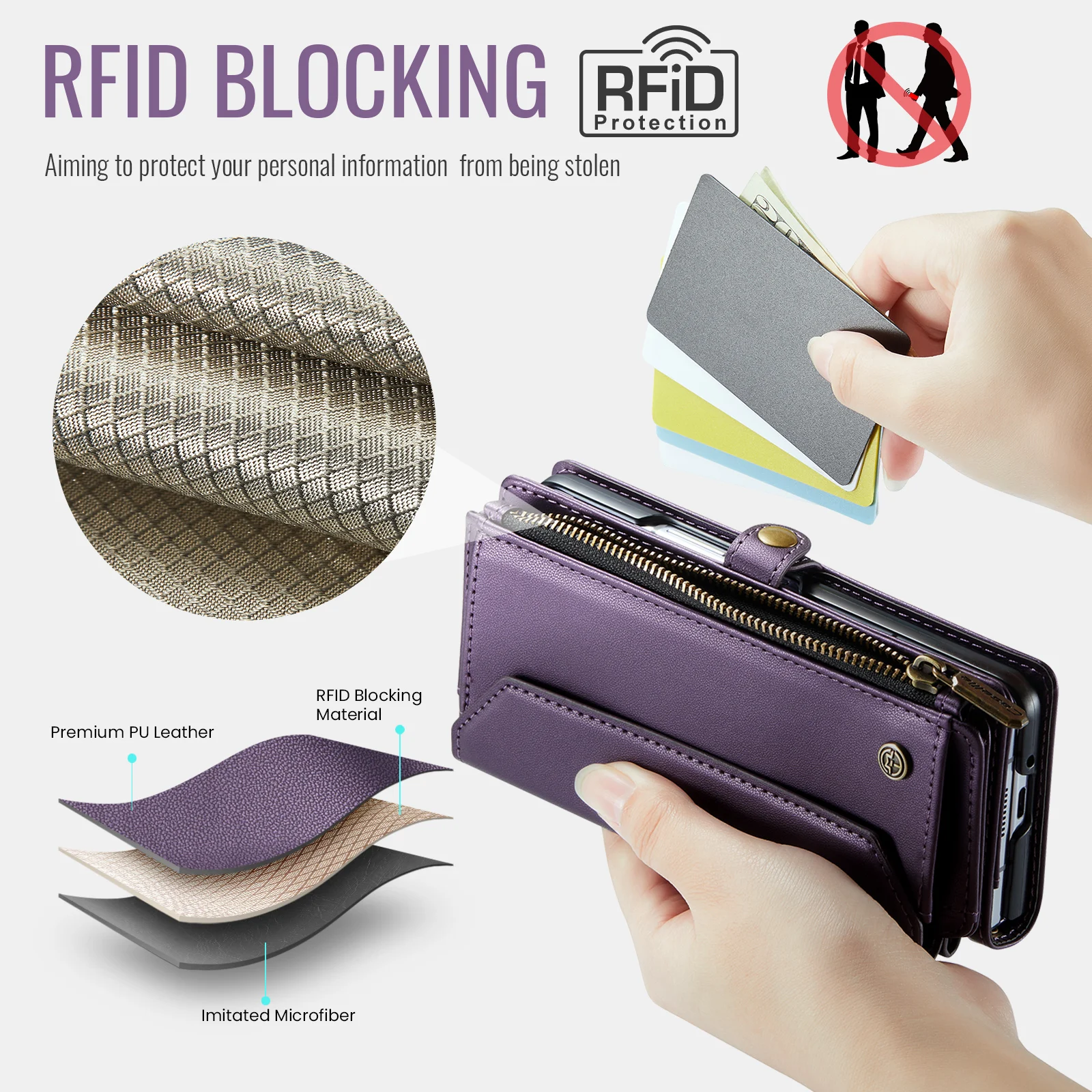 Capa de Couro Antichoque com Z - Bifold Leather Wallet avaliação e preço