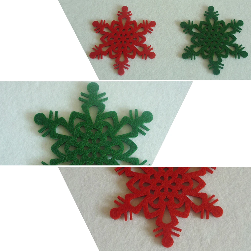 

Non Woven Snowflake Pendant Christmas Decor Decorative Coaster Lightweight Two Colors Winter Pendant