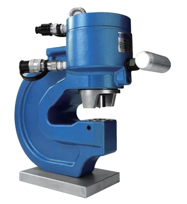 

SH-100D Busbar Punching Tool 60t 700bar Cu/Al 20mm Steel 16mm 100mm Throat Two Stage Hydraulic