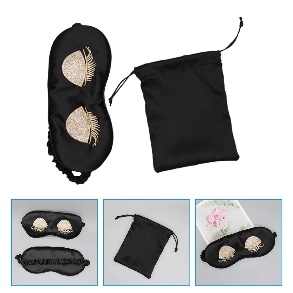 

Cute Eye Mask For Women Kids Sleep Mask Silk Eyeshade Portable Travel Accessories Breathable Soft Comfortable Blindfold