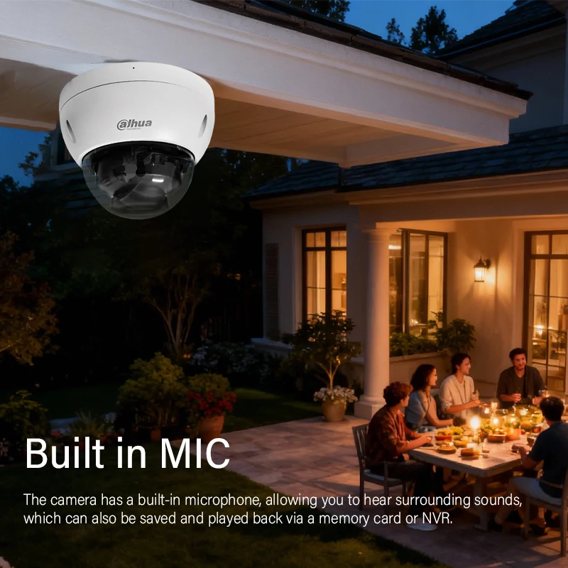 Dahua 4MP 8MP IR Dome Camera Outdoor IP67 IK10 Protection CCTV Smart Motion Detection HDBW2441E-S HDBW2841E-S Supports Mic PoE
