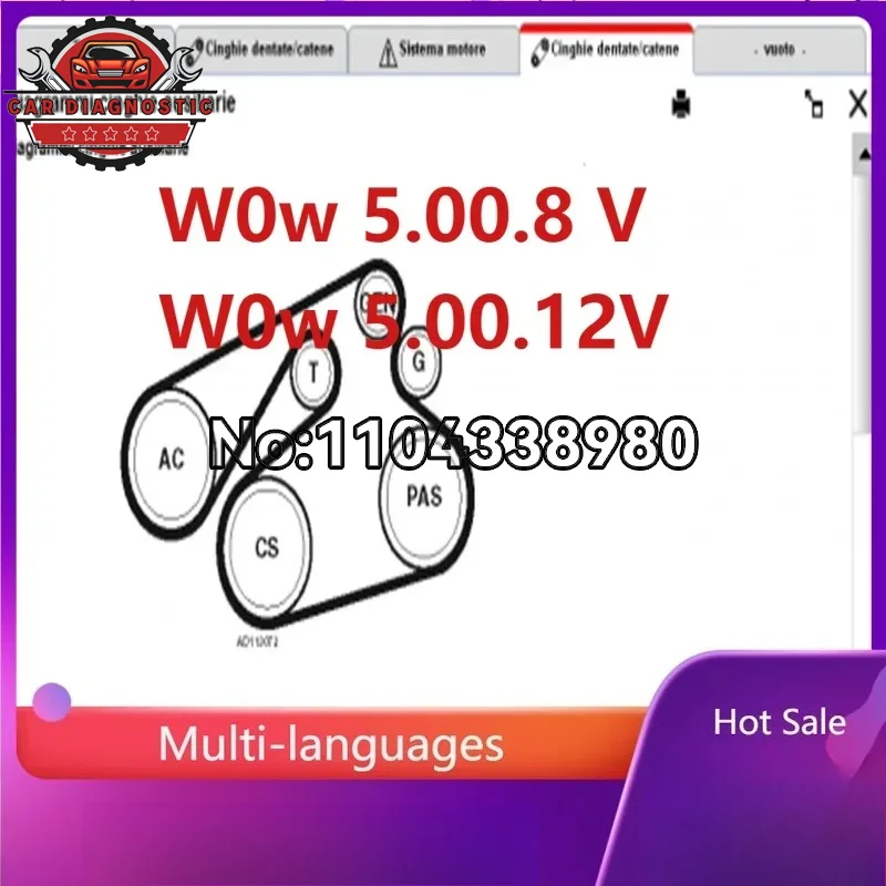 2026 Hot Sale W-ur-th WOW 5.00.8 WOW V5.00.12  R2 Software Multi-languages with Keygen For Tcs Multi-diag Cars Diagnostic Tool