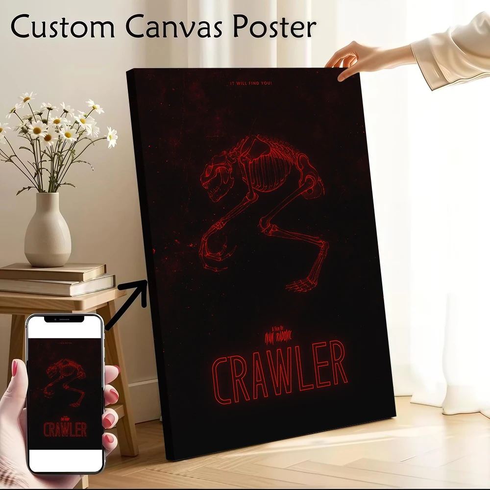 

Crawler Movie Canvas Poster Printed Canvas Painting Wall Art for Fans Decor Living Room Decoration Decorative Picture Bedroom