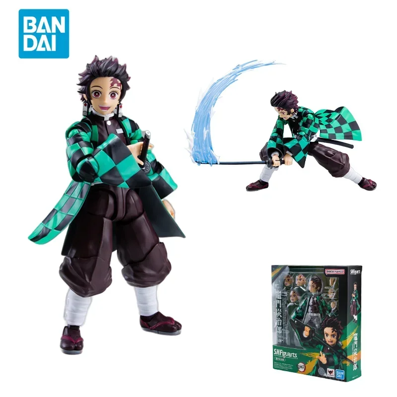 

Spot Direct Delivery Bandai Original Demon Slayer Anime Figure SHF TANJIRO KAMADO Action Figure Toys For Children Gift Model