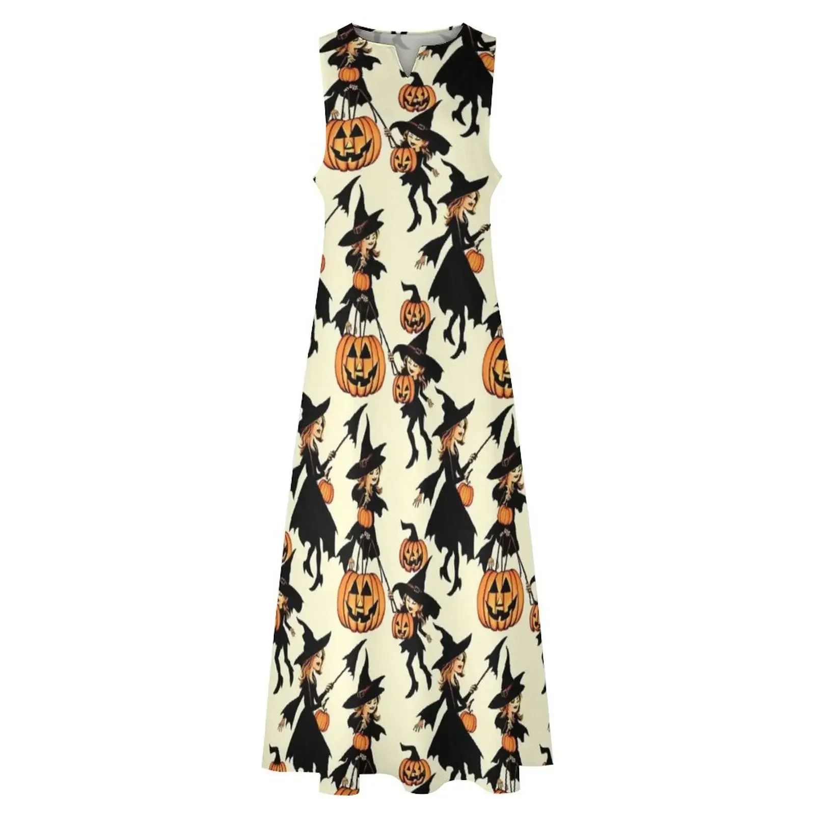 ชุดเดรสยาวลายแม่มดสไตล์วินเทจ ชุดราตรีหรูหรา เสื้อผ้าผู้หญิง ชุดเดรสฤดูร้อนสำหรับผู้หญิง