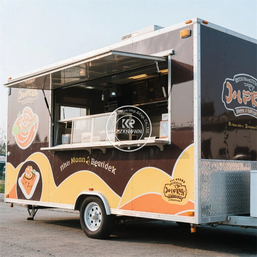 

Concession Food Trailer Fully Equipped Street Pizza Coffee Kiosk Hot Dog Cart Mobile Food Truck for Sale