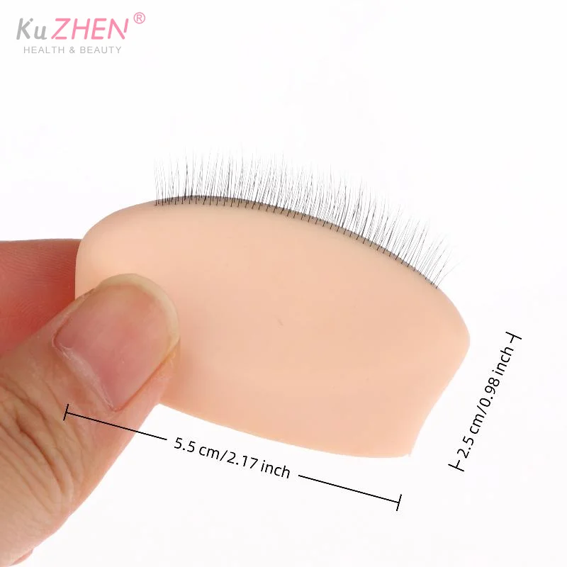 1 قطعة وحدة ممارسة الرموش نموذج سيليكون مع ملحقات رمش واقعية ، أداة تمديد الرموش للتدريب قابلة لإعادة الاستخدام #6