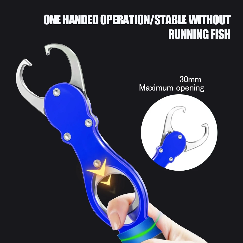 

Fishing Lip Gripper Fish Plier Hand Grip Portable Aluminum Alloy Fishing Grip Hook Gripper With Weight Scale Fishing Accessories