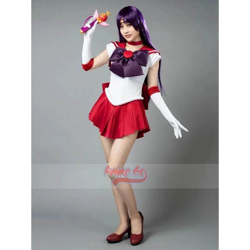 

NewSailor Mars Hino Rei аниме косплей костюм платье перчатки банты красный костюм парик mp000570 bd4kc5;c,6's.2;b'8,