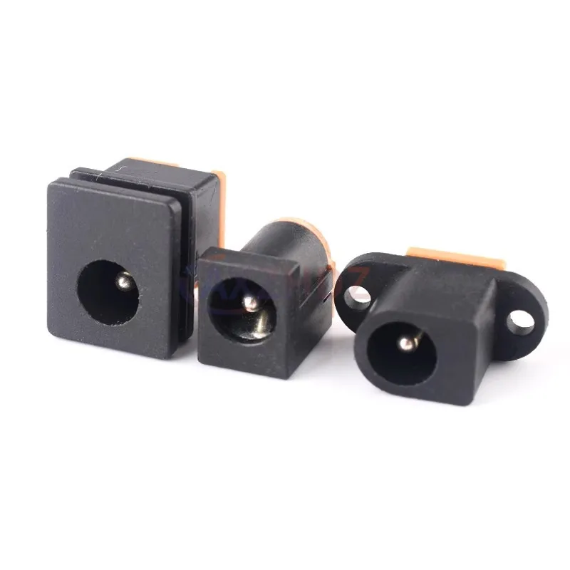 10PCS 3Pin Adapter DC-012/015/017 DC Power Jack Socket Connector DC017 5.5*2.1mm 5.5X2.5MM Socket 180 Feet Vertical DC-015