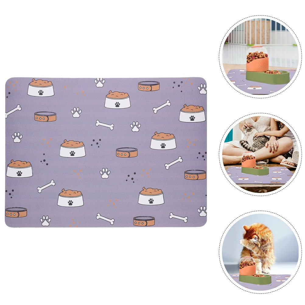 

Anti-Slip Dog Food Thick Absorbent Pet Feeding Mat For Cat Water Bowl No Stains Floor Protection Durable Large Pet Food