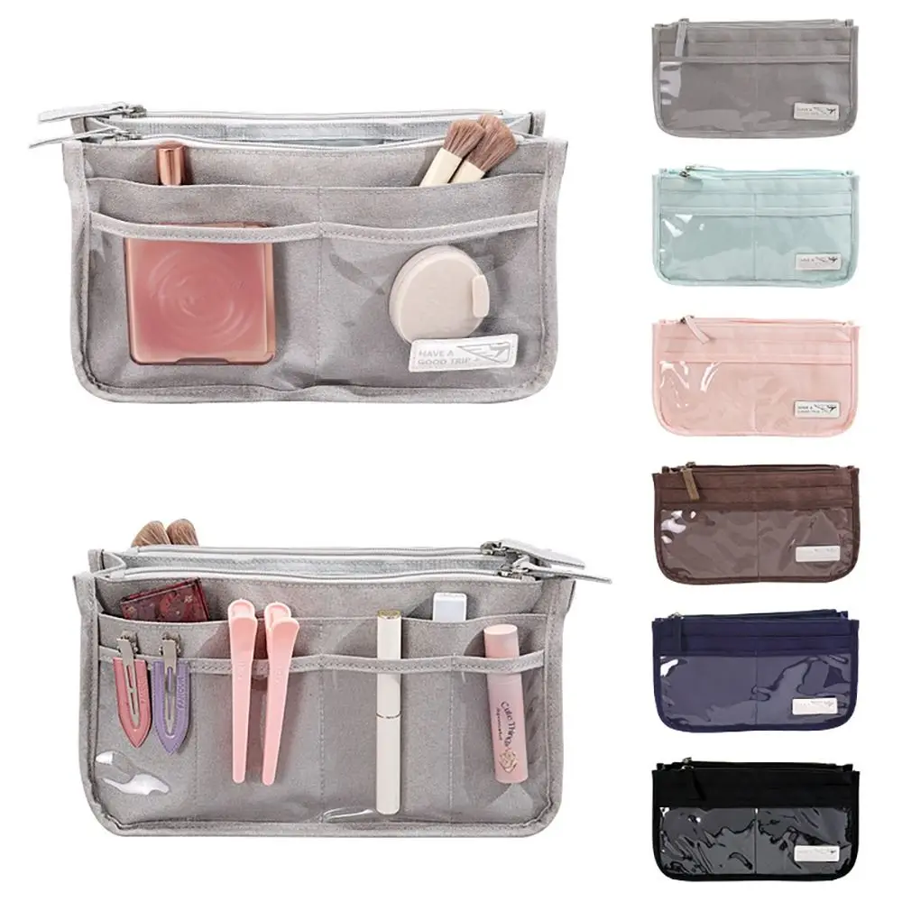 

2024 Felt Insert Bag Multi-Pocket Multifunction Storage Bag Portable Durable Makeup Pouch Travel