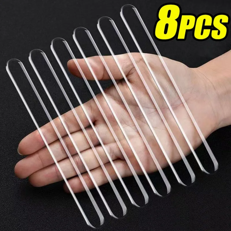 4/8Pcs Auto Transparante Beschermende Strip Achteruitkijkspiegel Deur Anti-Botsing Stickers Onzichtbare Clear Auto Body Protector Strip