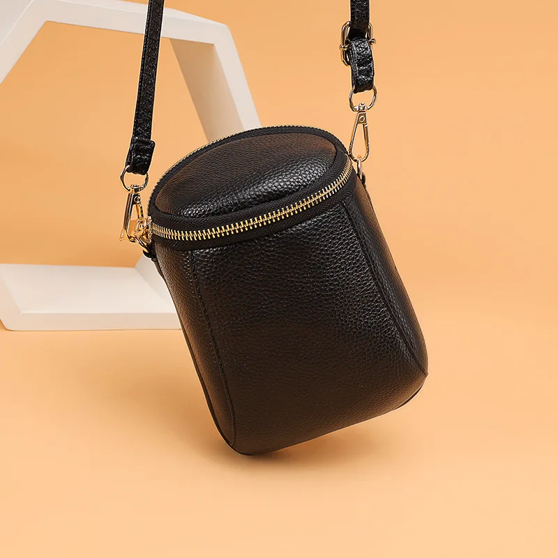 

Fashion High Quality Soft Genuine Leather Mobile Phone New Mini Cross-body Texture Top Layer Cowhide Shoulder Bag for Women