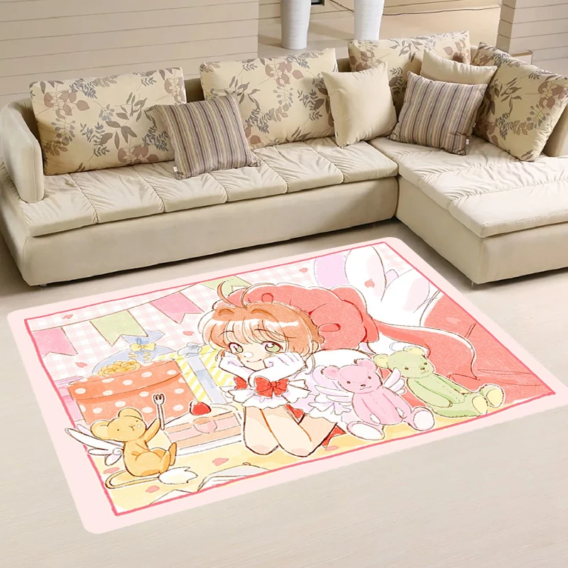 

Anime Foot Mat Sakura Card Captor Room Mats 3d Doormat Entrance Door Cute Kitchen Rug Cartoon Carpets Balcony Rugs Home Carpet