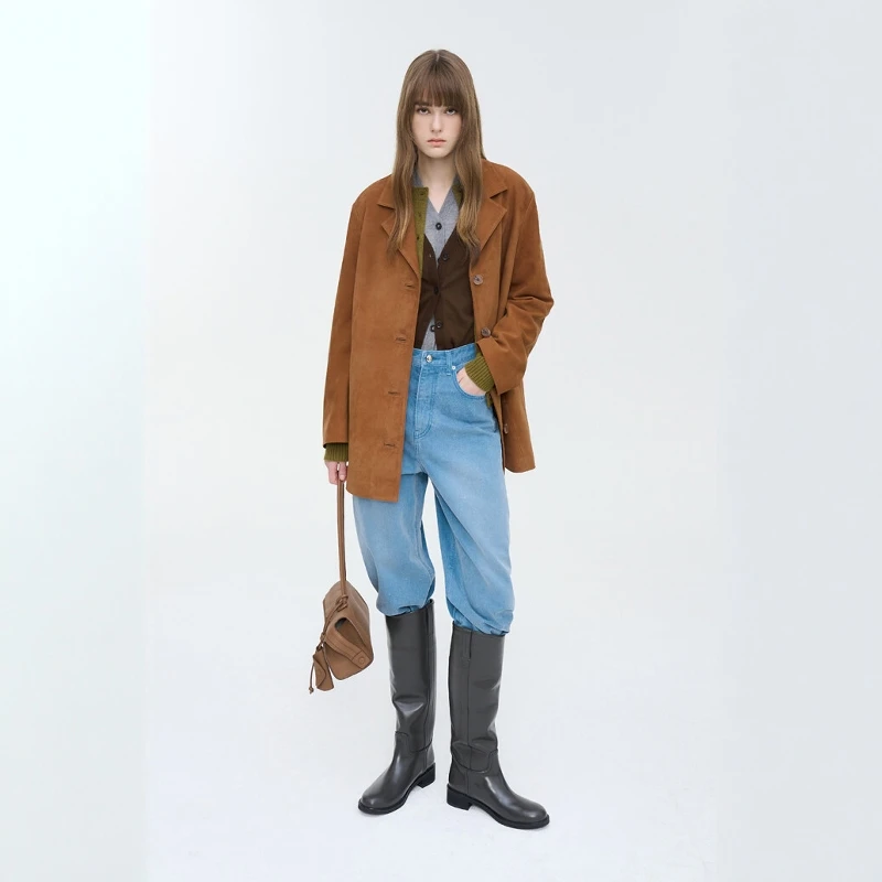 

Slimming High Waist Straight Leg Wide Leg Jeans Ultra Beautiful Color Wa Micro Stretch Cotton Stretch Denim Blue Spring 2025