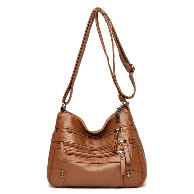 High Quality Women's Soft Leather Shoulder Bags Multi-Layer Classic Crossbody Bag Luxury Designer Handbag and Purse