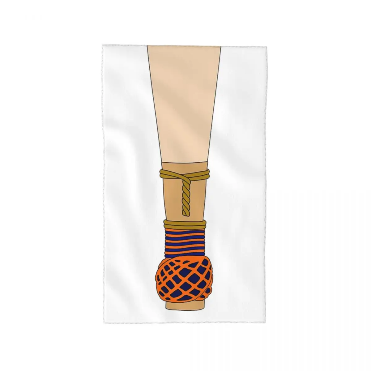 Custom Bassoon Reed (Orange And Blue) Soft Face Towel Quick Dry Pool Bath Cotton Towels Absorbent