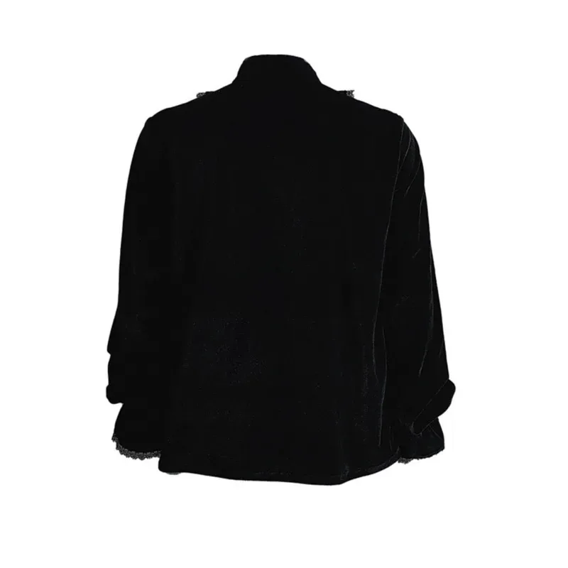 

Новинка, косплей на Хэллоуин, средневековое готическое свободное платье, бархатная рубашка с длинными рукавами в стиле ретро, мужской костюм для выступления на сцене;5,c'8.m;0'