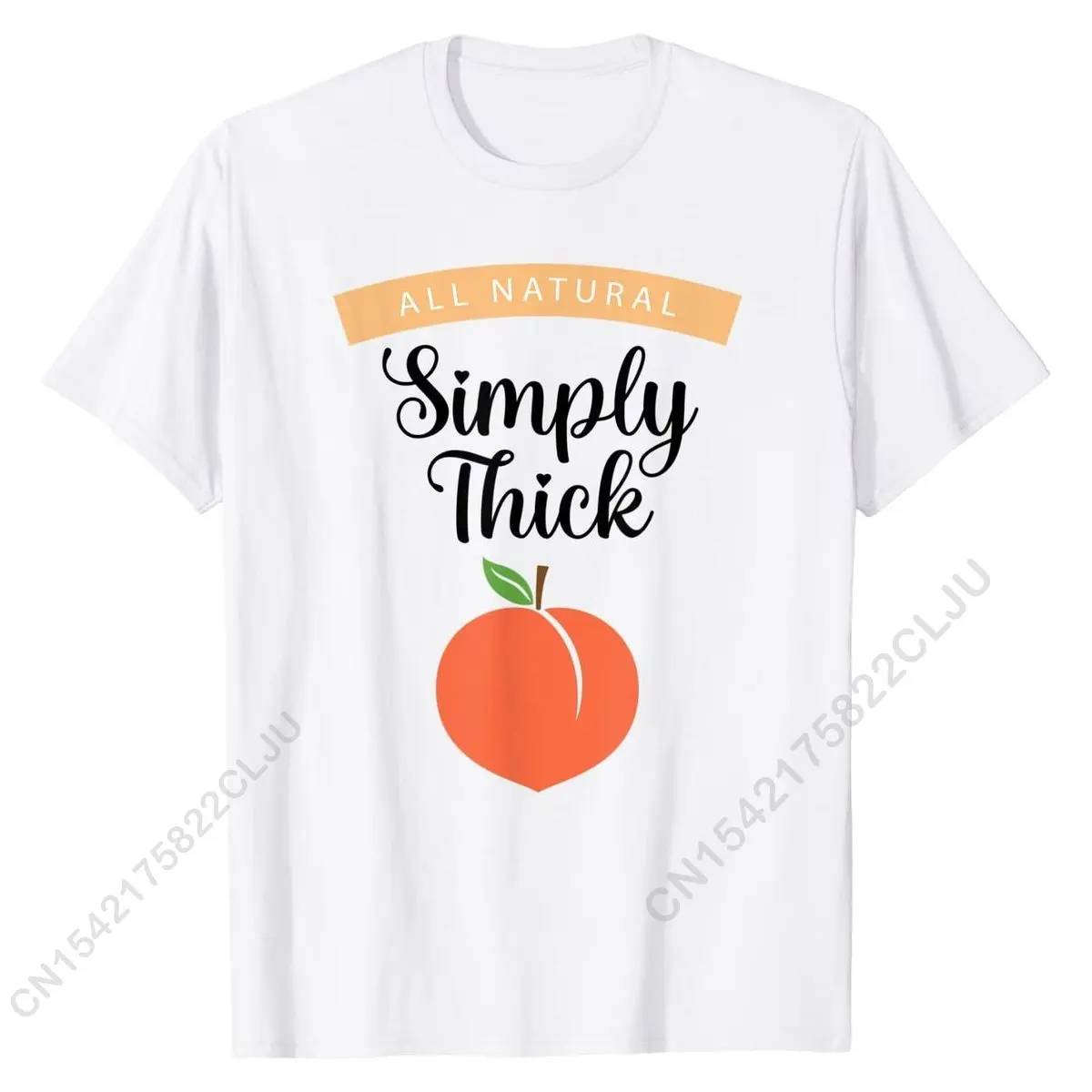 Simply Thick Peach Body Positivity T-Shirt Newest Cosie Men Tees Cotton T Shirt For Adult Funny