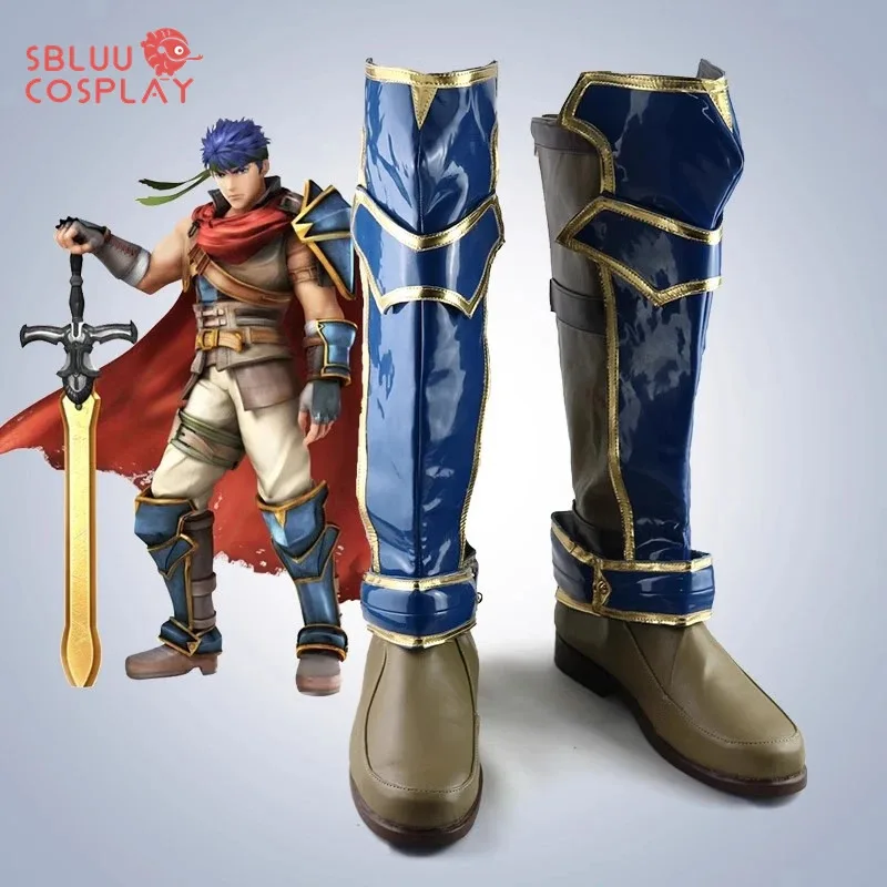 

qq28LQSBluuCosplay Fire Emblem Ike, ботинки для косплея, обувь на заказ, аксессуары для вечеринки на Хэллоуин