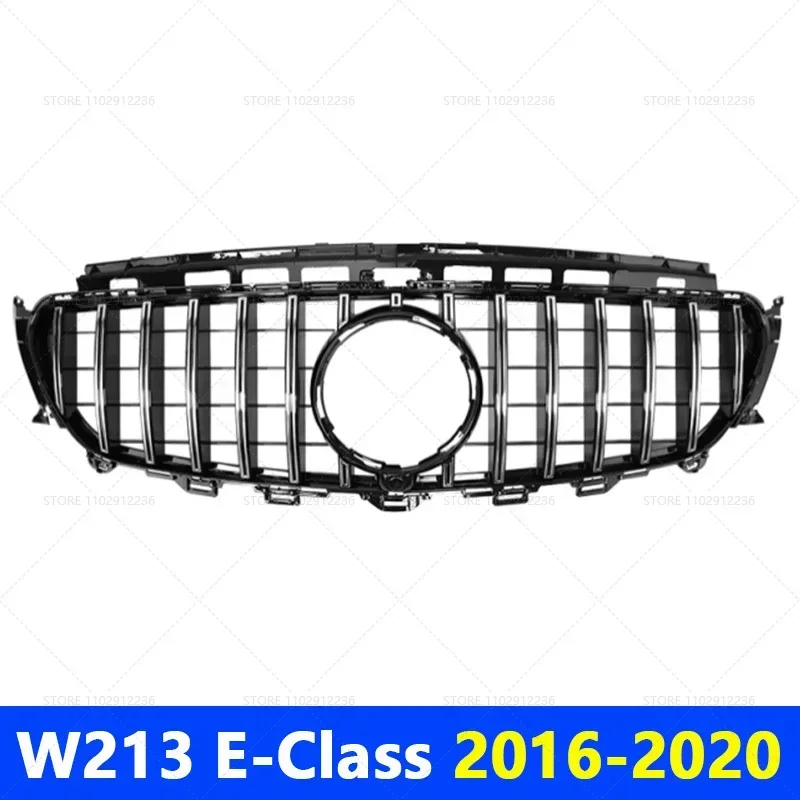 for 2016-2020 2021-2024 W213 E-Class Mercedes Benz E200 E300 E350 E350e E450 E53 AMG Front Grille Bumper Intake Hood Mesh Grid