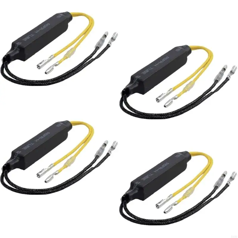 X6HF 4PCS Motorcycle Turn Decoders Resistors Eliminate LED Bulb Error Codes Prevent Fast Blinking for Most Motorbike