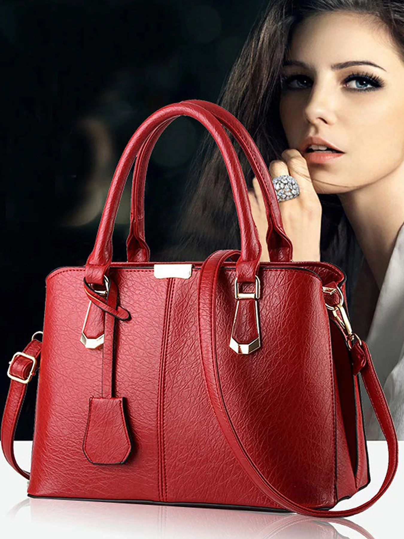 

PahajimFashionWomenHandbagsPU LeatherAdjustableHandleSatchelShoulderBagsLadies Tote Bag Casual for OutdoorWorkingGifts forWomens