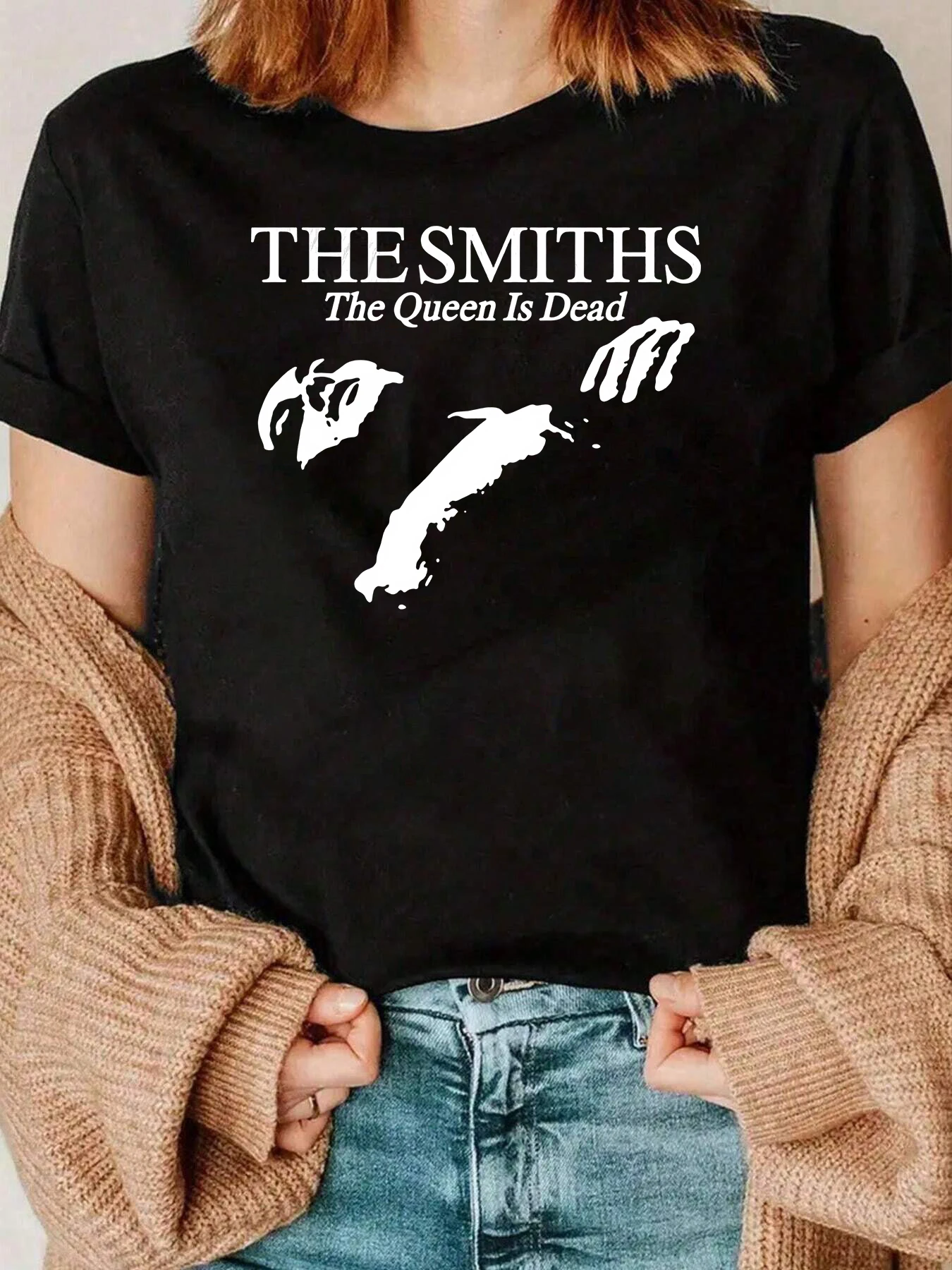 

The Smiths The Queen Is Dead Print T-Shirt Music Festival Casual Wear Women 220g