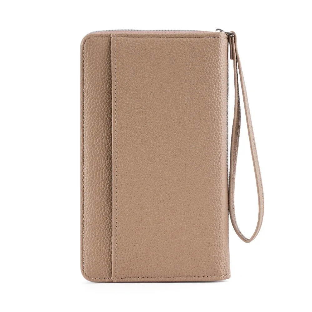 

Portable RFID Travel Passport Bag Anti-theft Waterproof Passport Wallet Pu Leather Zipper Credit ID Card Ticket Holder Unisex