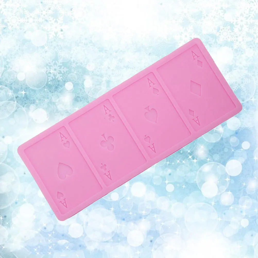 

Creative Poker Cake Mold Heat Resistant Silicone Baking Pan for Holiday Party Birthday Dessert Decoration Kitchen Tool