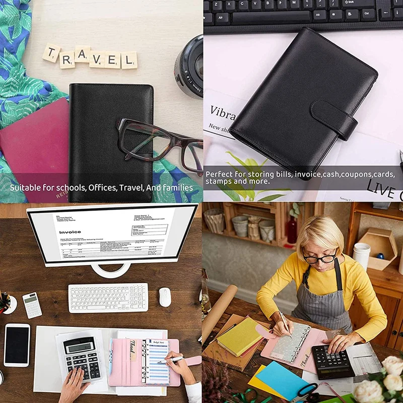 A6 Binder Budget نظام المغلفات النقدية منظم مخطط الميزانية مناسب للمنزل والمكتب والمدرسة والسفر