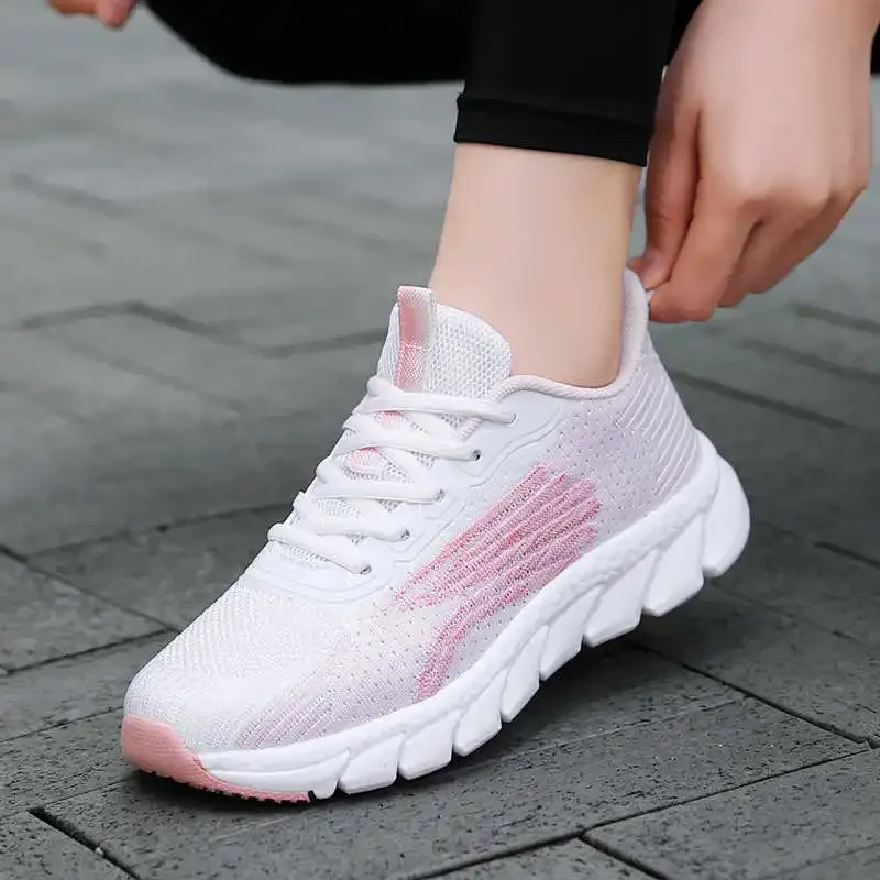 Pelle PU aumenta l'altezza Scarpe con tacco largo Stivale da tennis Donna Tacchi alti 46 Sneakers Sport Offerte stagionali popolari