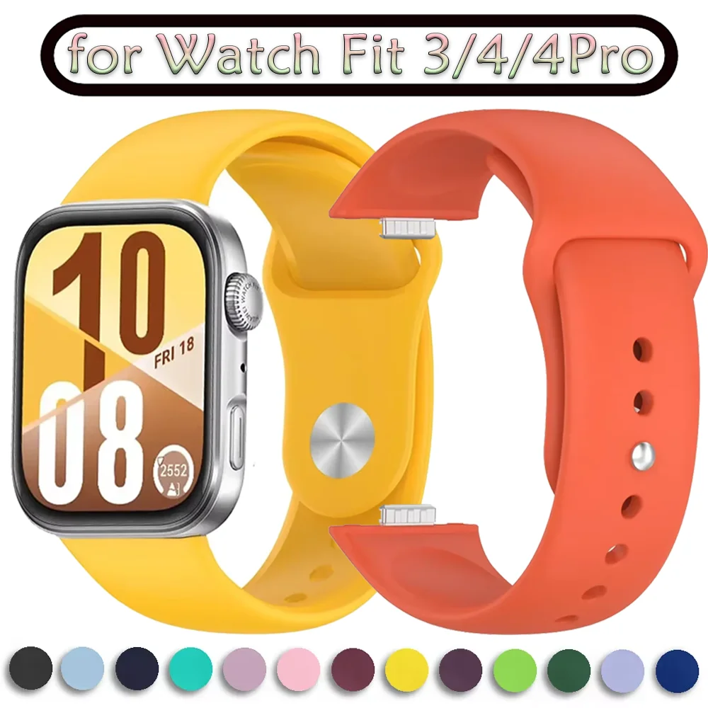Sport-Silikonarmband für Huawei Watch Fit 4 3, Armband, Smartwatch, austauschbares Armband für Huawei Watch Fit 4, Pro, Correa-Gürtel