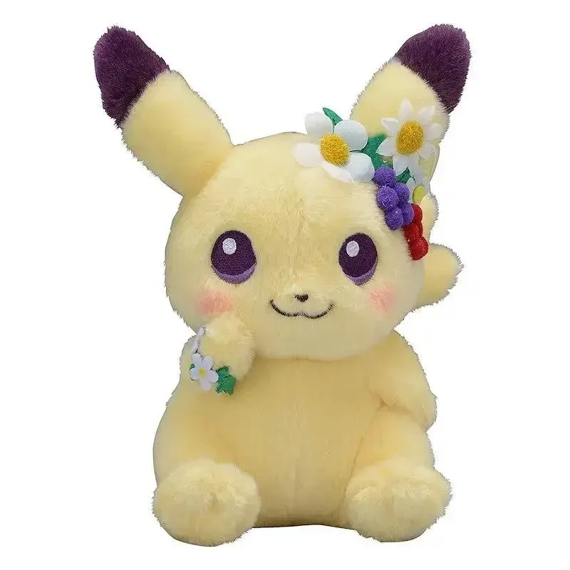 Easter Spring Festival 18cm Pokemon Eevee Pikachu Plush Toys Kawaii Garland Decor Eevee Plush Doll Pillow Xmas Gift Children Toy