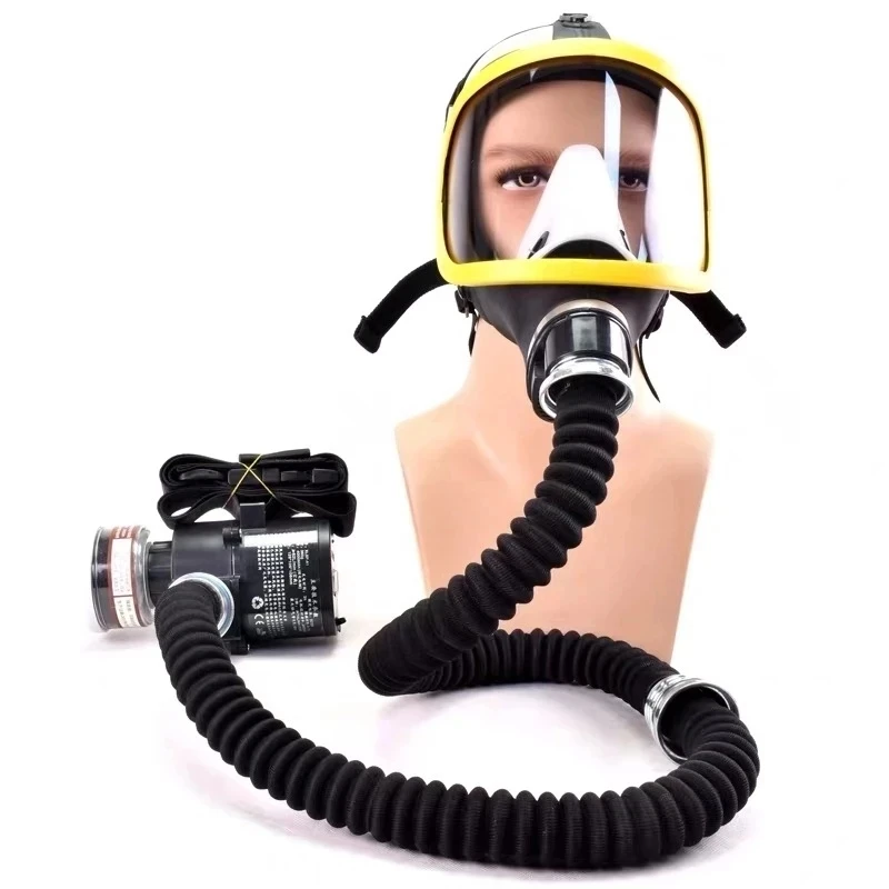 Gas Mask Respirator System Respirator Face Mask Protective Electric Constant Current Air Supply Full Face Mask Workplace Safety