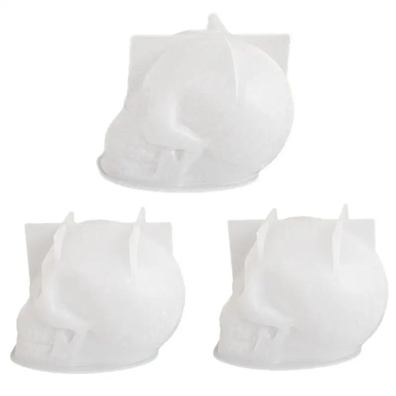 3D Skull Silicone Candle Molds Halloween Skull Decoration Crafts Epoxy DIY Desktop Ornament Decorative Skull Silicone Mold