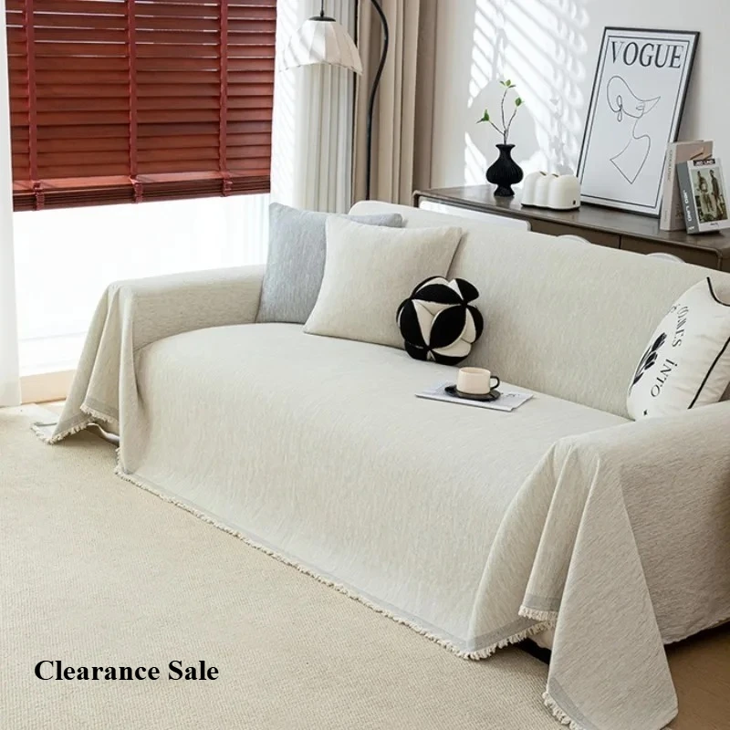 

2025 new Clearance Sale sofa cover cloth is universal in all seasons, modern simple black sofa towel, a whole cover blanket
