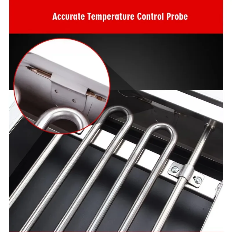 Smokeless Electric Barbecue Grill Bbq with Precision Temperature Control Stainless Steel Body view 5