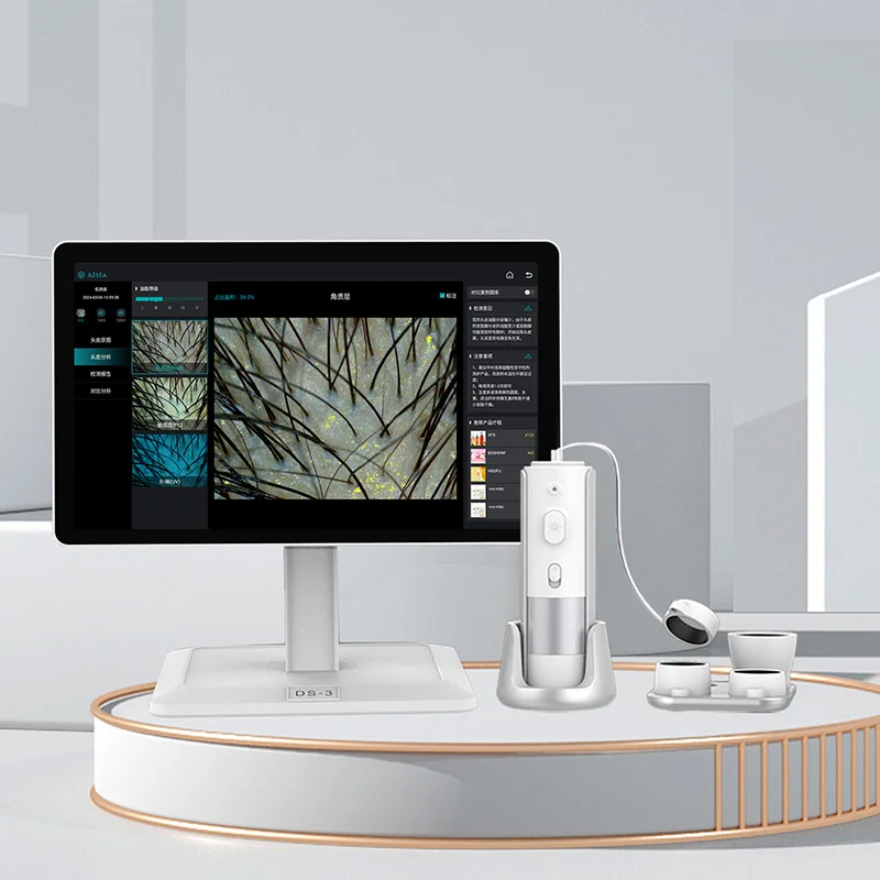 Intelligent AI Scalp Analyzer, Digital Skin Hair Analysis, HD Microscope, Hair Health Detection Device