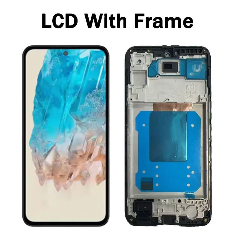 Wyświetlacz 6.6\\\\\\\" Super AMOLED do Samsung M35 M356B M356B/DS, ekran dotykowy LCD z digitizerem, kompletny moduł z ramką, zamiennik — zdjęcie produktu 3