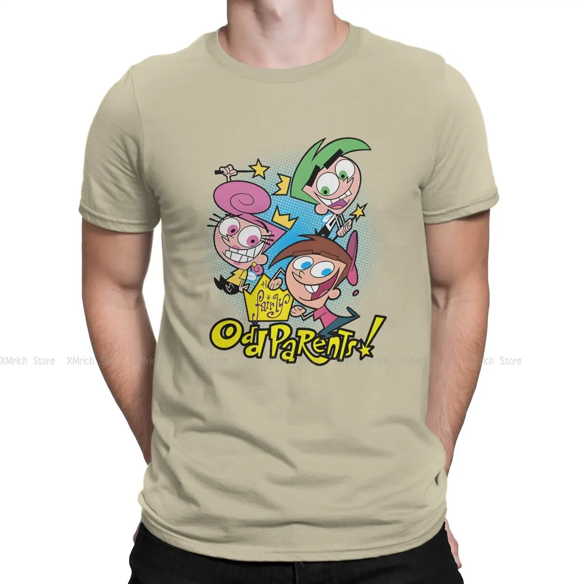 Men T-Shirt A group of three people Unique Pure Cotton Tees Short Sleeve The Fairly Oddparents T Shirts Crew Neck Clothes