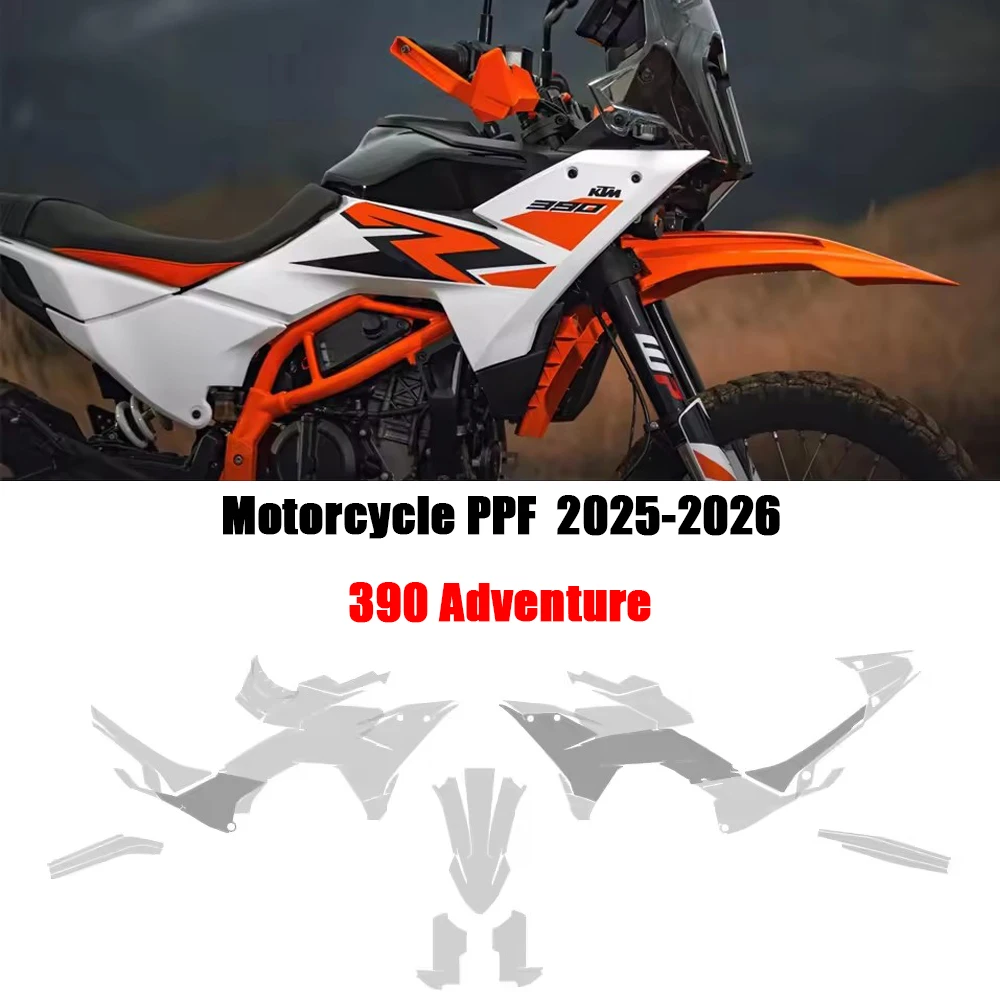 390 ADV 390ADV 2025-2026 Motorcycle 7.5Mil Thickness For 390 Adventure Protective Film Fairing Anti-scratch Transparent Film PPF